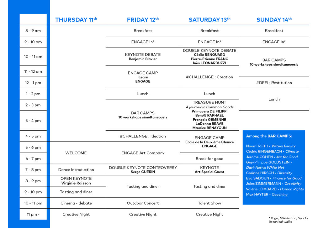 Programme Days 7 anglais